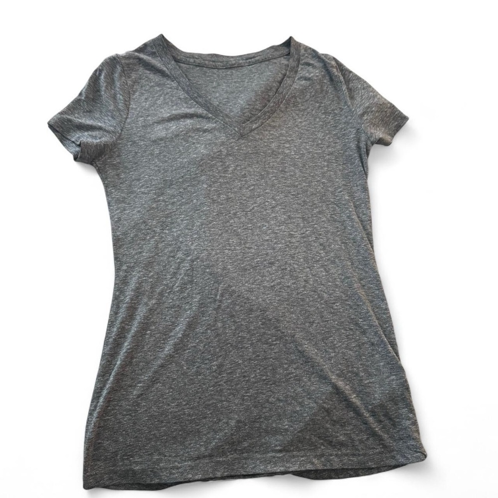 Charcoal V-Neck Short Sleeve Women's Tee